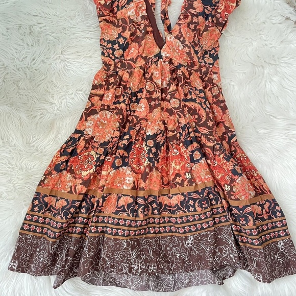 HOST PICK: Brand New BY ANTHROPOLOGIE PRINTED V-NECK BABYDOLL DRESS - Picture 6 of 12